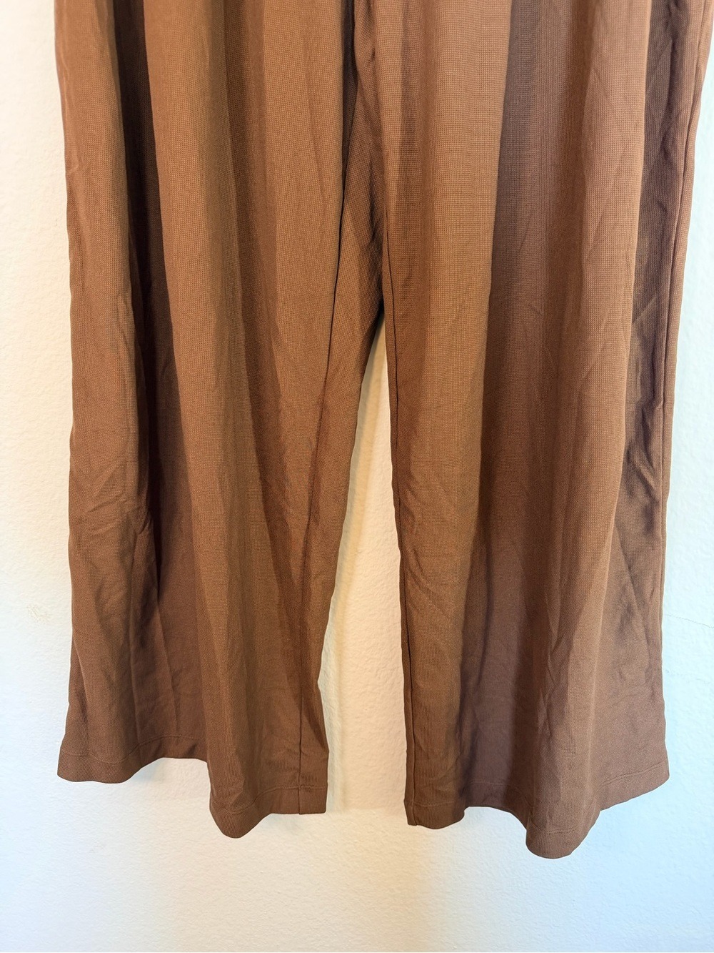 Halara High Waisted Wide Leg Pants Brown XL Regular Pleated Stretch - Picture 5 of 10